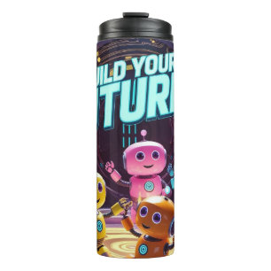 Termo Robot Futurista y Niños Astronautas