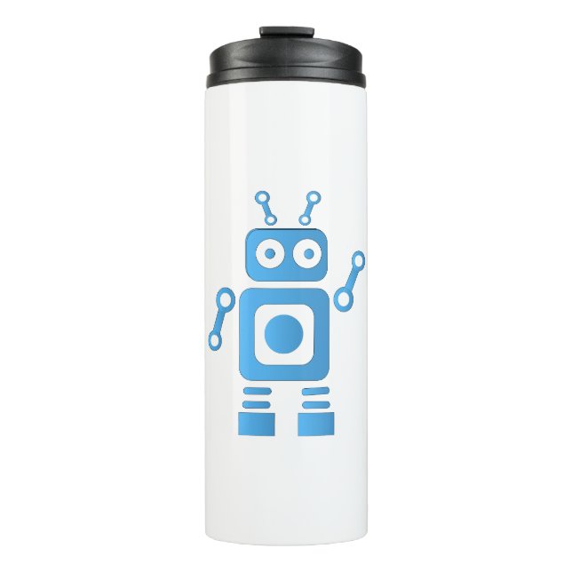 Termo Robot retro azul (Anverso)