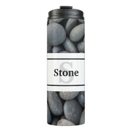 Termo Rocas fluviales con nombre y monograma