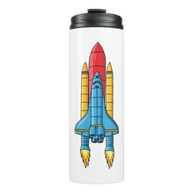 Termo Rocket ship cartoon illustration (Anverso)