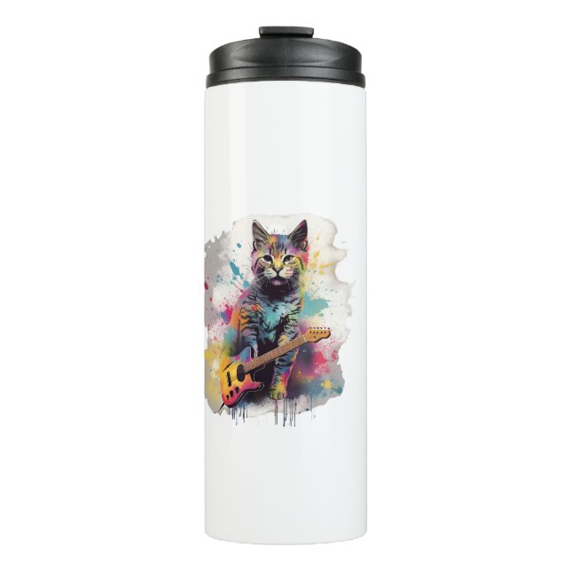 Termo rockstar cat cat lover design  (Anverso)