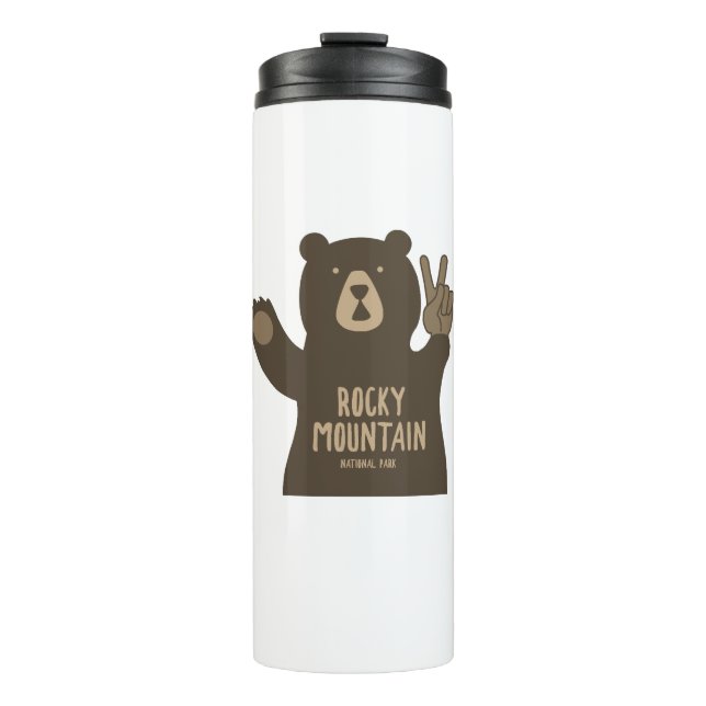 Termo Rocky Mountain National Park Peace Bear (Anverso)