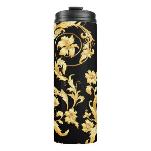 Termo Rococo barroco, patrón floral victoriano.