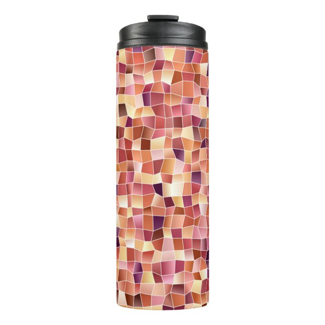 Termo Rojo claro, fondo vintage amarillo con rectángulo (Anverso)