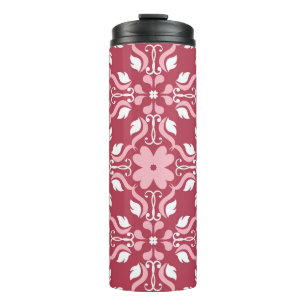 Termo Rojo, color beige floral, fondo de pantalla transp
