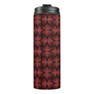 Termo Rojo del ventilador de vieira 3D geométrico gráfic