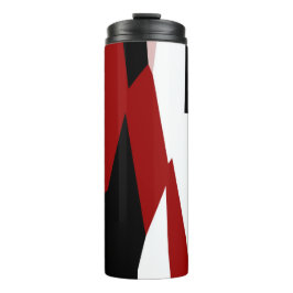 Termo Rojo negro y blanco abstracto