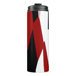 Termo Rojo negro y blanco abstracto