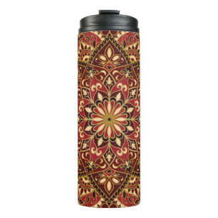 Termo Rojo oriental: Alfombra floral vintage