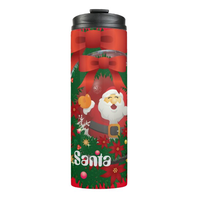 Termo (Rojo) regalo de agradecimiento de Santa Claus (Anverso)