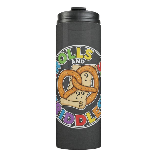 Termo Rolls and Riddles – Camiseta de Historias de Mesa (Anverso)