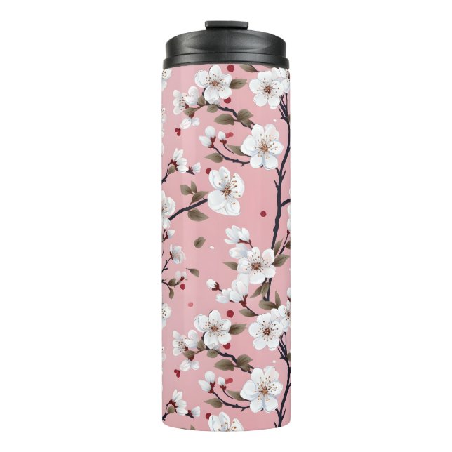 Termo Romantic Springtime Cherry Blossoms Japandi Floral (Anverso)