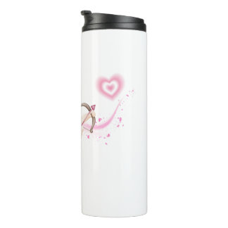 Termo Romantic Valentine Art with Pink Heart Glow