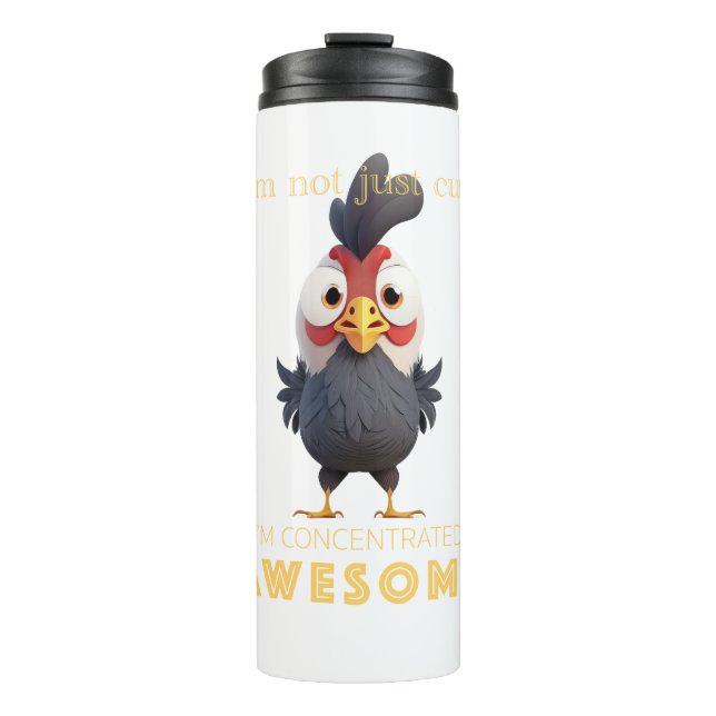 Termo Rooster concentrado Awesome Cute Adorable Funny (Anverso)