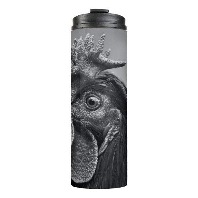 Termo Rooster negro y blanco (Anverso)