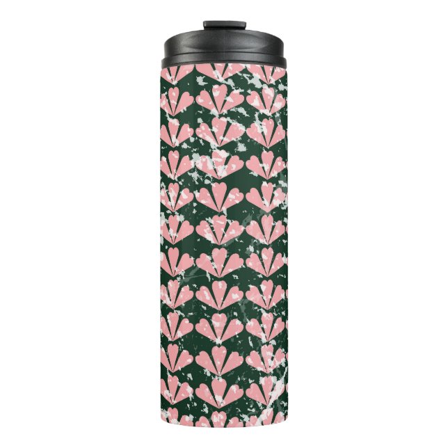 Termo Ropa de corazones y flores. (Anverso)