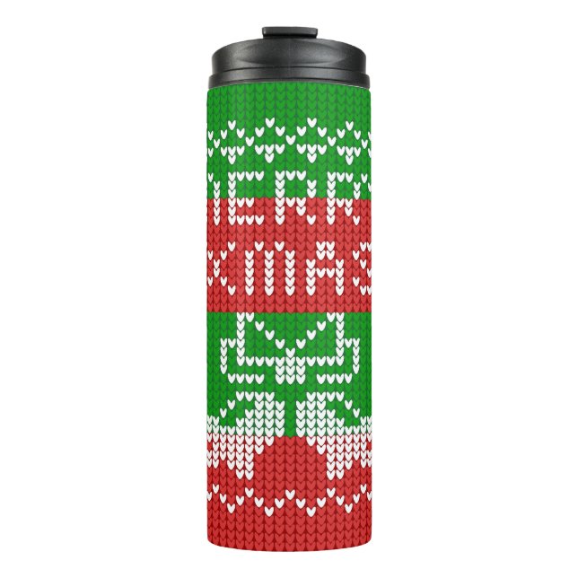 Termo Ropa de jingle de patrón de suéter feo Hilo de nav (Anverso)