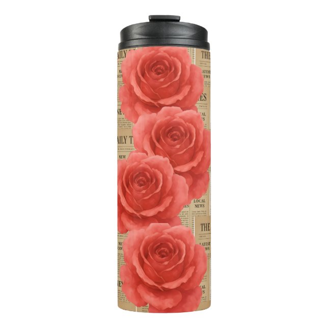 Termo Rosa de época sobre papel antiguo (Anverso)