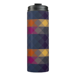 Termo rosa gris morado naranja y azul geométrico