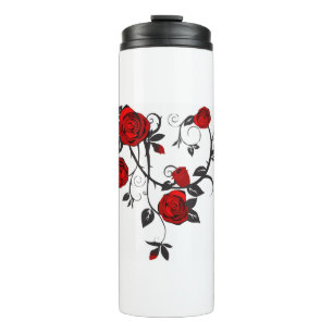Termo Rosa lanza flor de flor de color rojo planta de ho