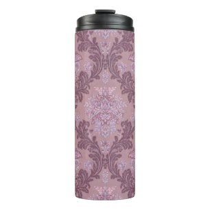 Termo Rosa Lavanda Polvorienta Lila Mauve Damask Elegant