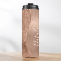 Rosa metálico Purpurina de oro personalizado