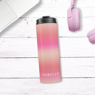 Termo Rosa moderno con gradiente ombre de tono rosado pe