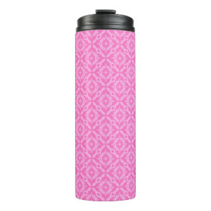 Termo Rosa Ornamental Damascado Conciencia sobre el Cánc