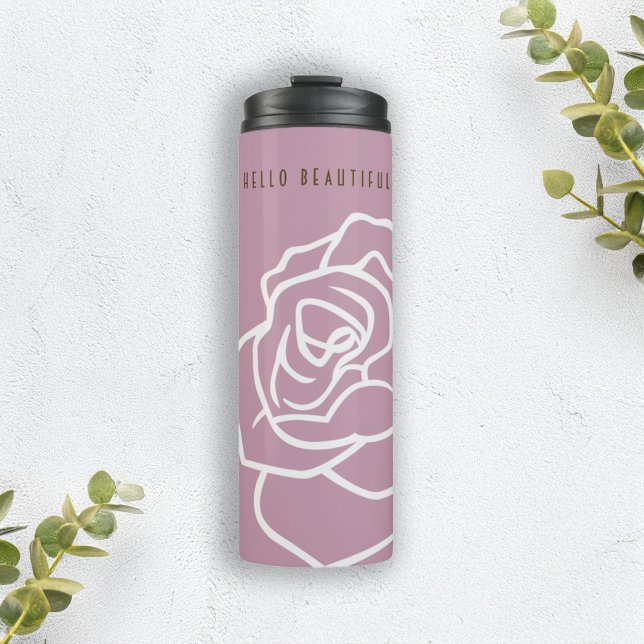 Termo Rosa Personalizada Moderna Chic (Subido por el creador)