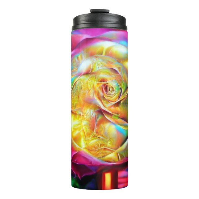 Termo Rosa psicodélico arcoiris (Anverso)