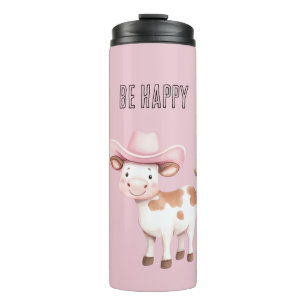 Termo Rosa Rubor Vaca Vaquera Feliz