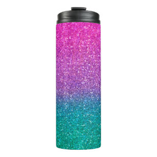 Termo Rosa Turquesa Aguamarina Azul y Purpura Brillante