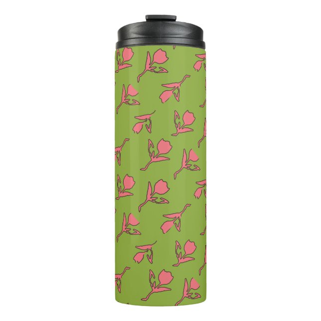 Termo Rosa y Tumbler verde calmado (Anverso)