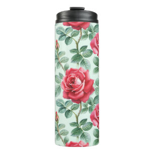 Termo Rosas acuáticos: Ilustracion floral sin foco.