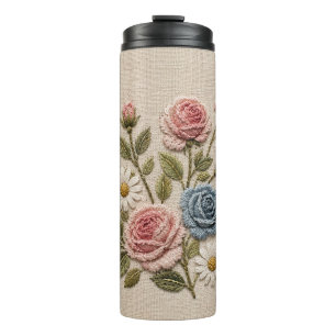 Termo Rosas bordadas Blush & Blue