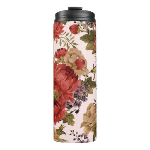 Termo Rosas de crisantemo acuarela: sin foco floral