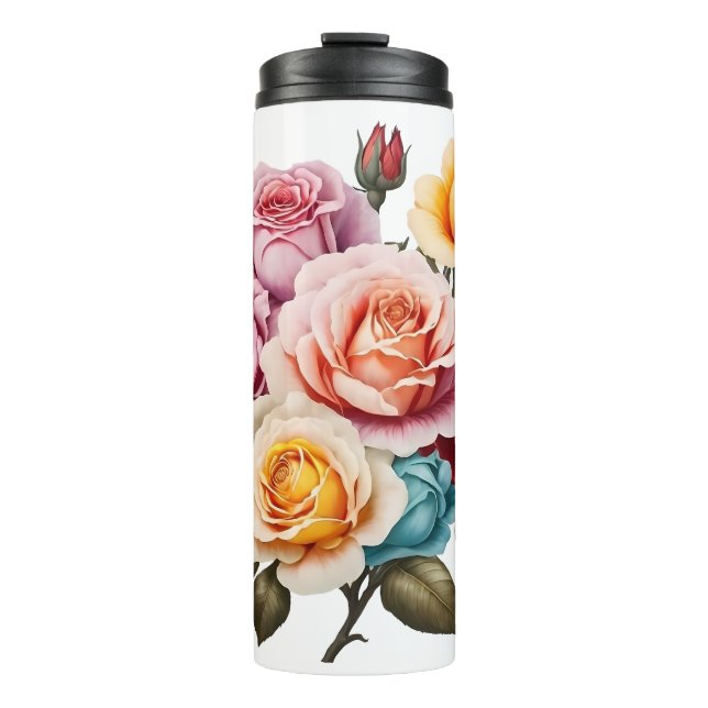 Termo Rosas de diferentes colores (Anverso)