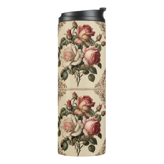 Termo Rosas de época con un estilo victoriano (Rotado hacia la izquierda)