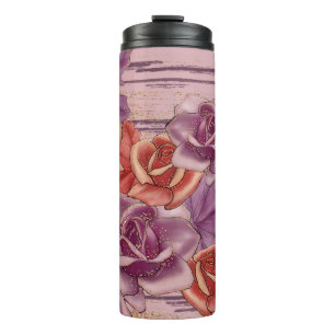 TERMO ROSAS DE ORO ROJO Y PURPLE AUTUMN CON ORO