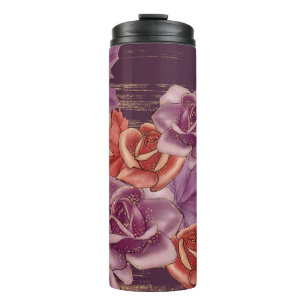 TERMO ROSAS DE ORO ROJO Y PURPLE AUTUMN CON ORO