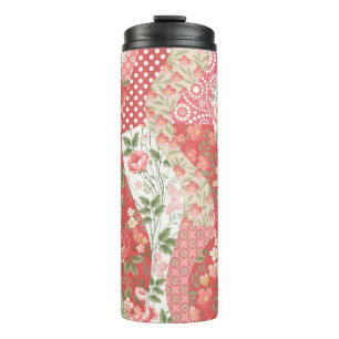 Termo Rosas de parches: diseño de patrones sin fisuras.