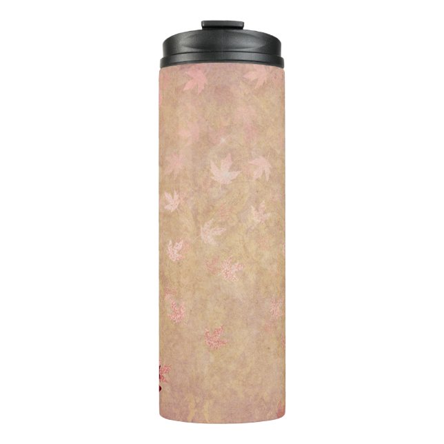 Termo Rosas dejan la imagen de fondo de oro (Anverso)