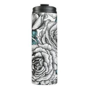 Termo Rosas para ti en blanco