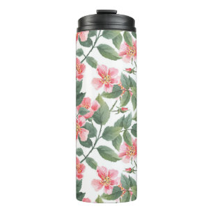 Termo Rosas silvestres acuarela Floral Seamless