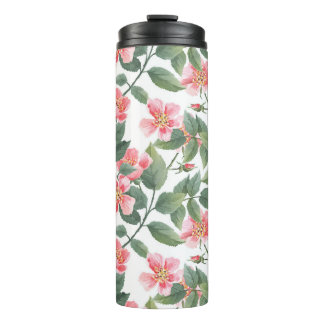 Termo Rosas silvestres acuarela Floral Seamless