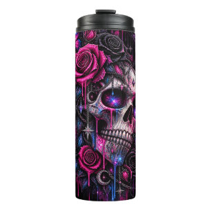 Termo rosas y calavera- ARH