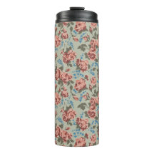 Rosas y campanillas azules