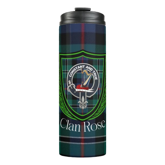 Termo Rose Scottish Clan Tartan & Crest (Anverso)