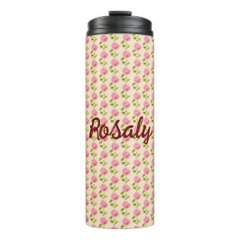 Termo Rosen Muster rosa pink