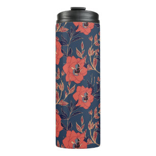 Termo Roses Roses Roses Peonies Fondo oscuro
